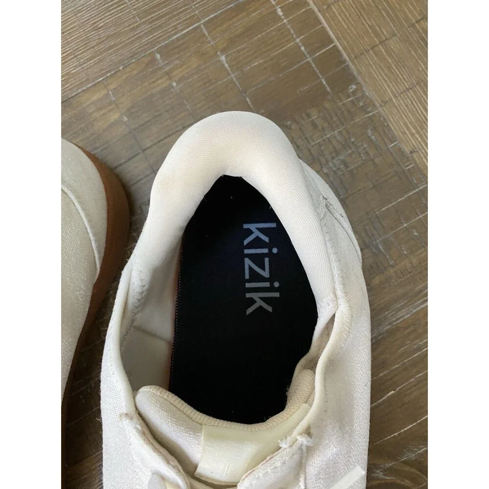 Kizik Irvine Canvas Hands-Free Sneakers – Cream/Gum – Men’s 10 / Women’s 11.5